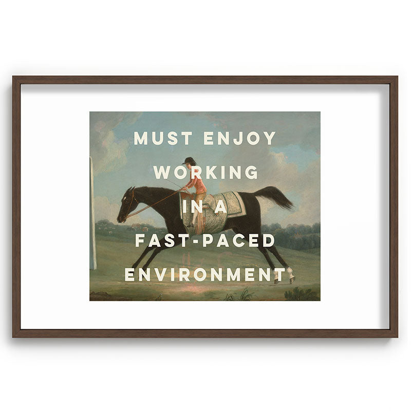 A Fast-Paced Environment Framed Art Print