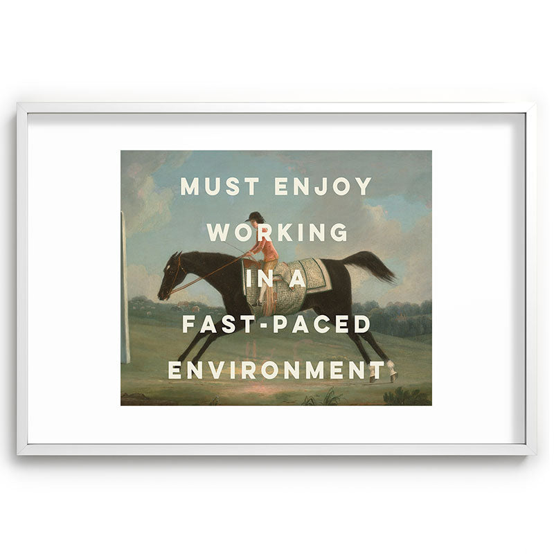 A Fast-Paced Environment Framed Art Print