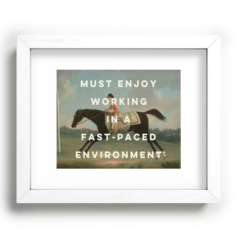 A Fast-Paced Environment Framed Art Print