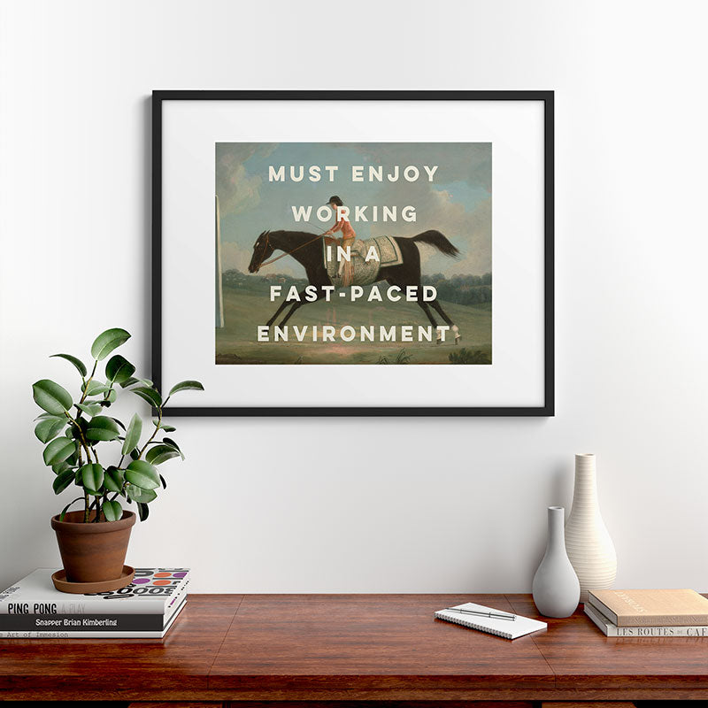 A Fast-Paced Environment Framed Art Print