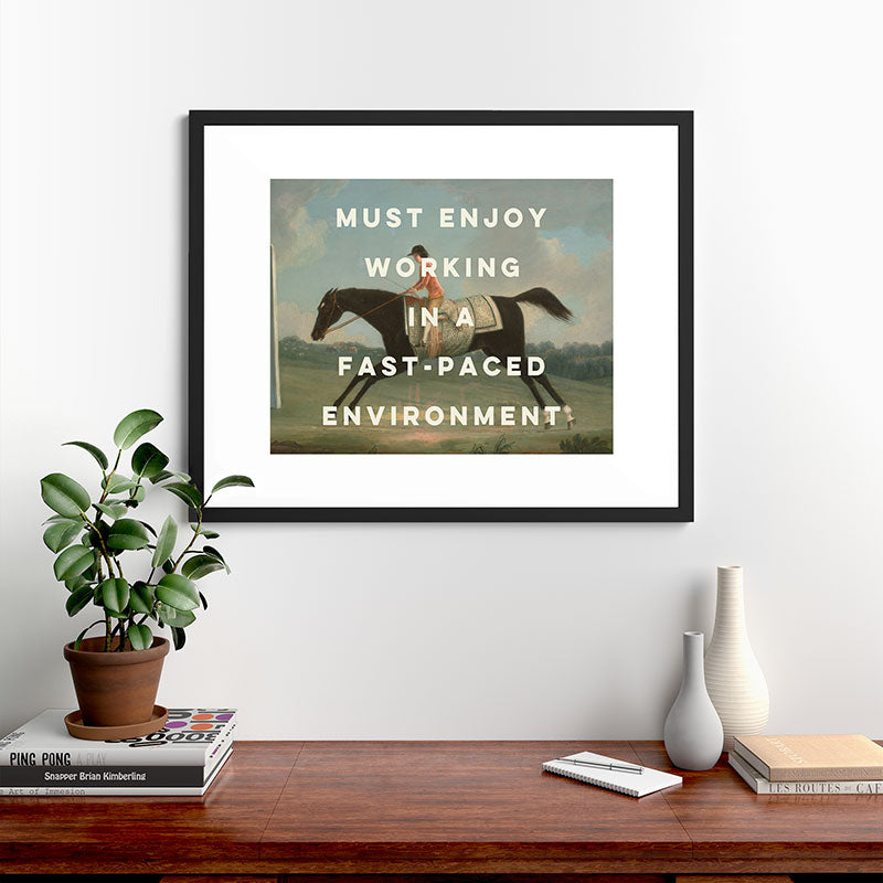 A Fast-Paced Environment Framed Art Print