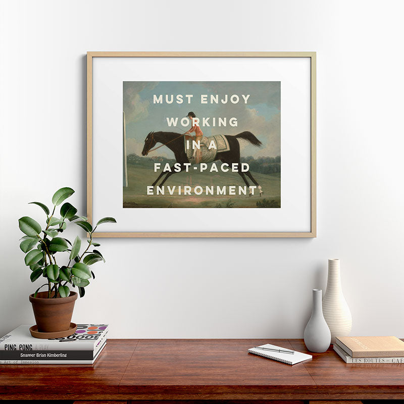 A Fast-Paced Environment Framed Art Print