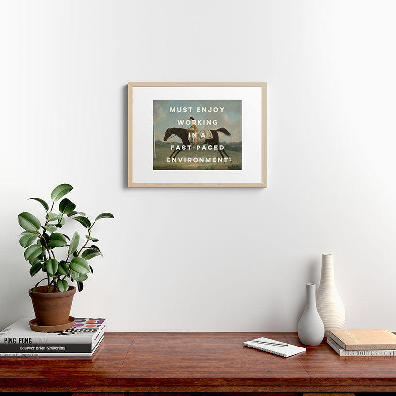 A Fast-Paced Environment Framed Art Print