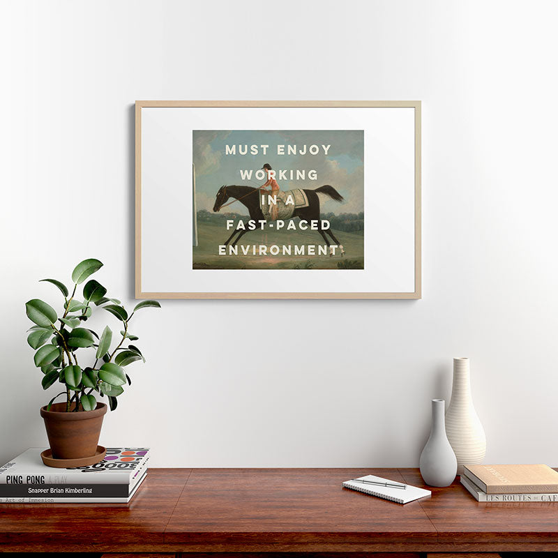 A Fast-Paced Environment Framed Art Print