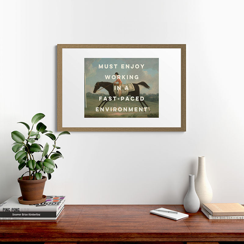 A Fast-Paced Environment Framed Art Print