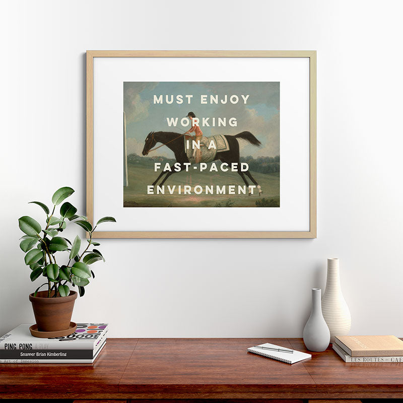 A Fast-Paced Environment Framed Art Print