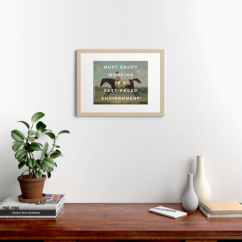 A Fast-Paced Environment Framed Art Print