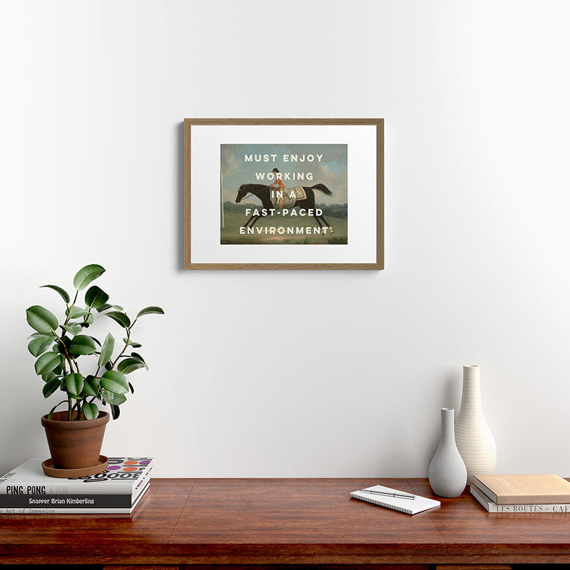 A Fast-Paced Environment Framed Art Print