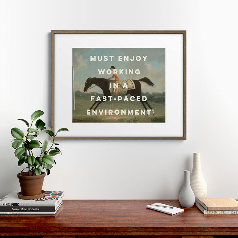 A Fast-Paced Environment Framed Art Print