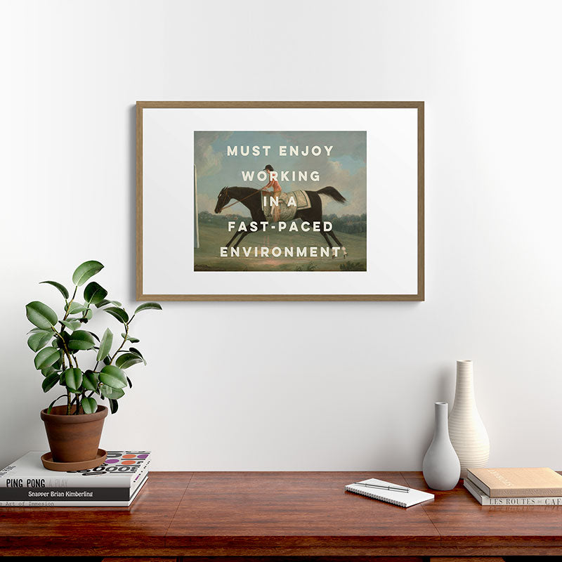A Fast-Paced Environment Framed Art Print