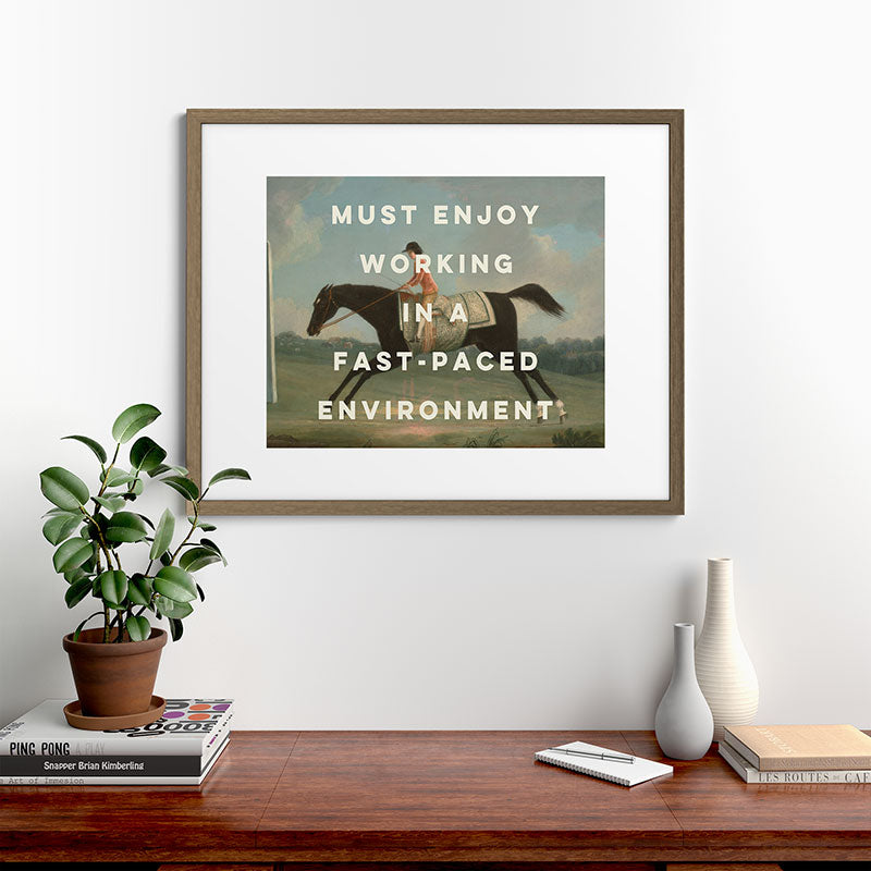 A Fast-Paced Environment Framed Art Print
