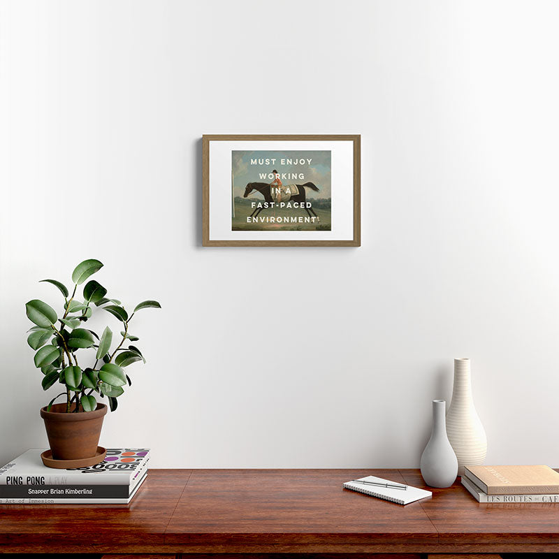A Fast-Paced Environment Framed Art Print