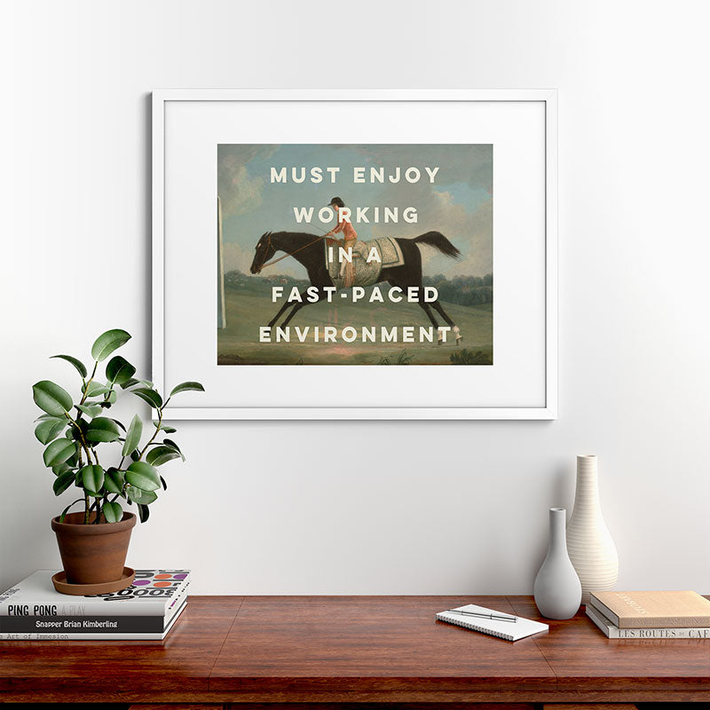 A Fast-Paced Environment Framed Art Print
