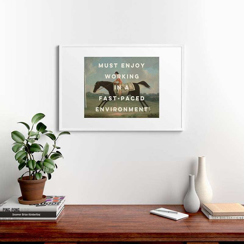 A Fast-Paced Environment Framed Art Print