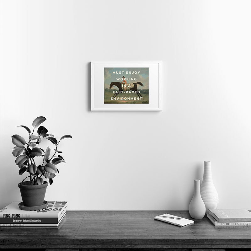 A Fast-Paced Environment Framed Art Print