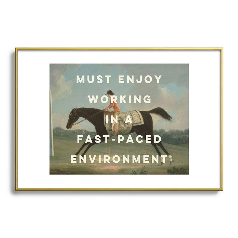 A Fast-Paced Environment Framed Art Print
