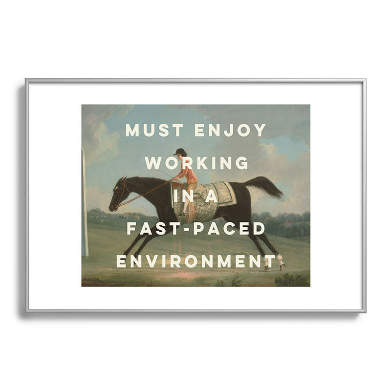 A Fast-Paced Environment Framed Art Print