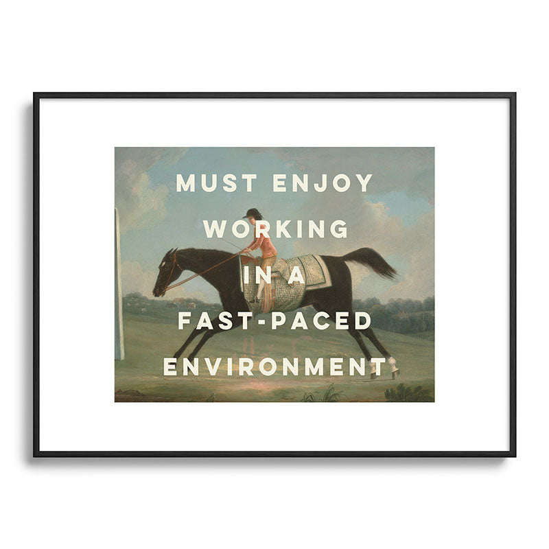 A Fast-Paced Environment Framed Art Print