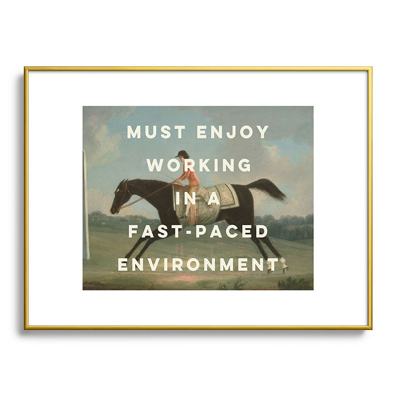 A Fast-Paced Environment Framed Art Print