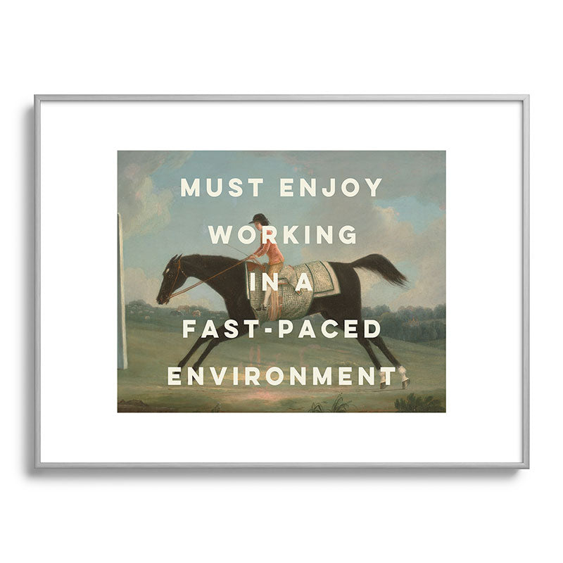 A Fast-Paced Environment Framed Art Print