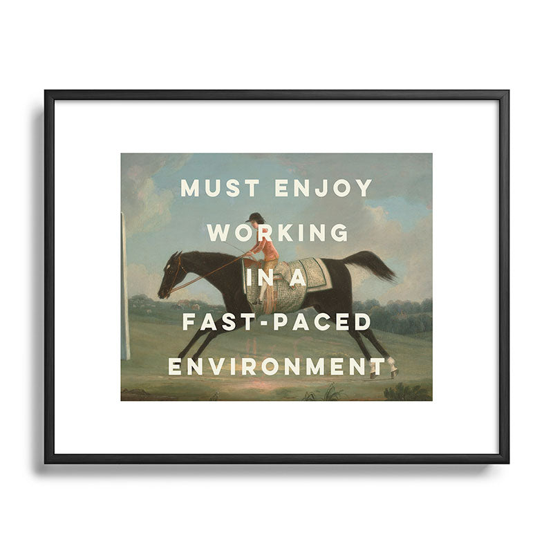 A Fast-Paced Environment Framed Art Print