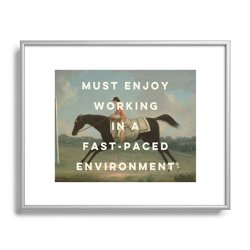 A Fast-Paced Environment Framed Art Print