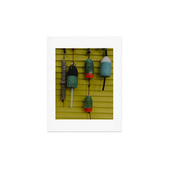 4 lobster buoys - nautical photograph ocean new england maine Art Print
