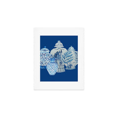 4 Four 4 Blue and White Ginger Jars  Art Print