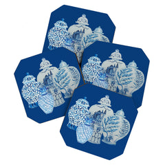 4 Four 4 Blue and White Ginger Jars  Coaster