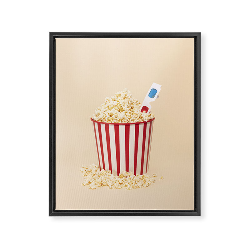 3D movie time Framed Canvas Print