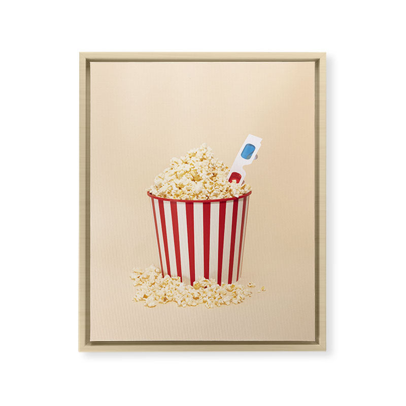 3D movie time Framed Canvas Print