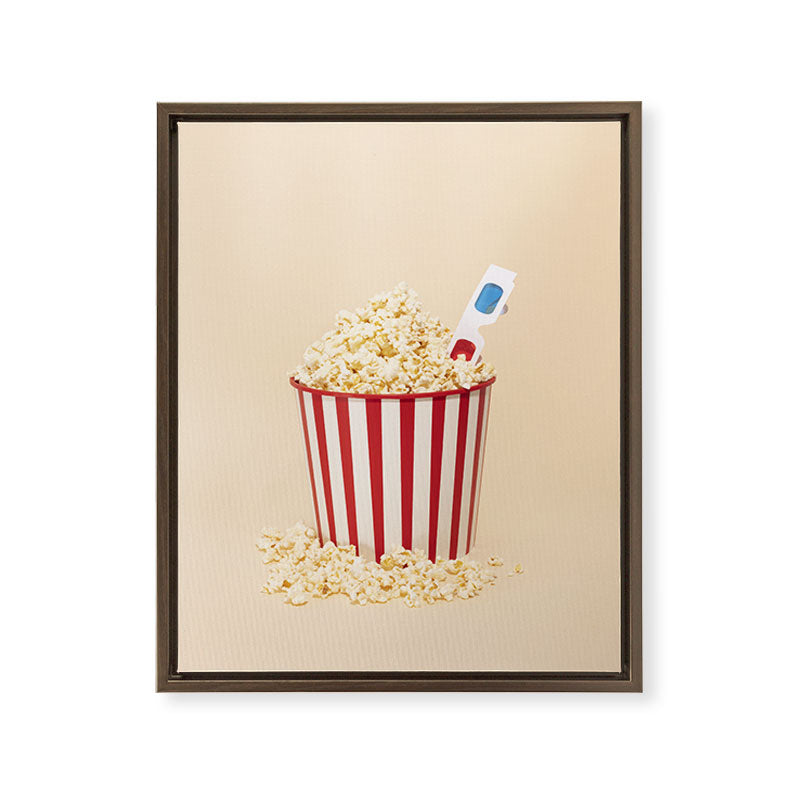 3D movie time Framed Canvas Print