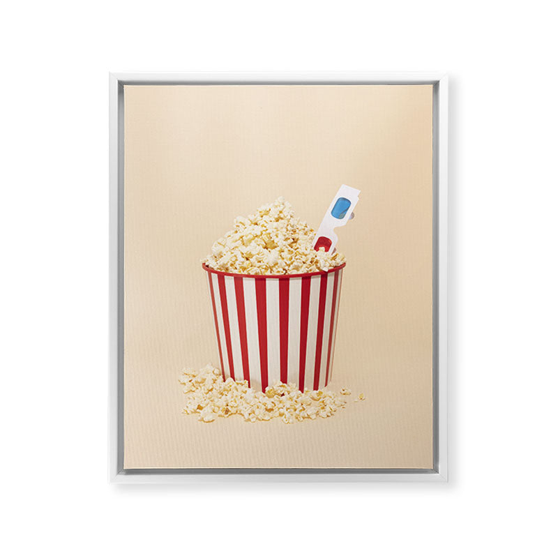 3D movie time Framed Canvas Print