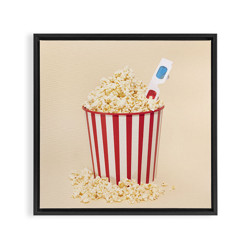 3D movie time Framed Canvas Print