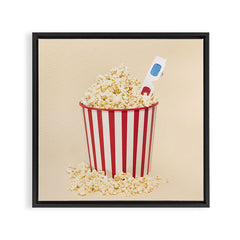 3D movie time Framed Canvas Print