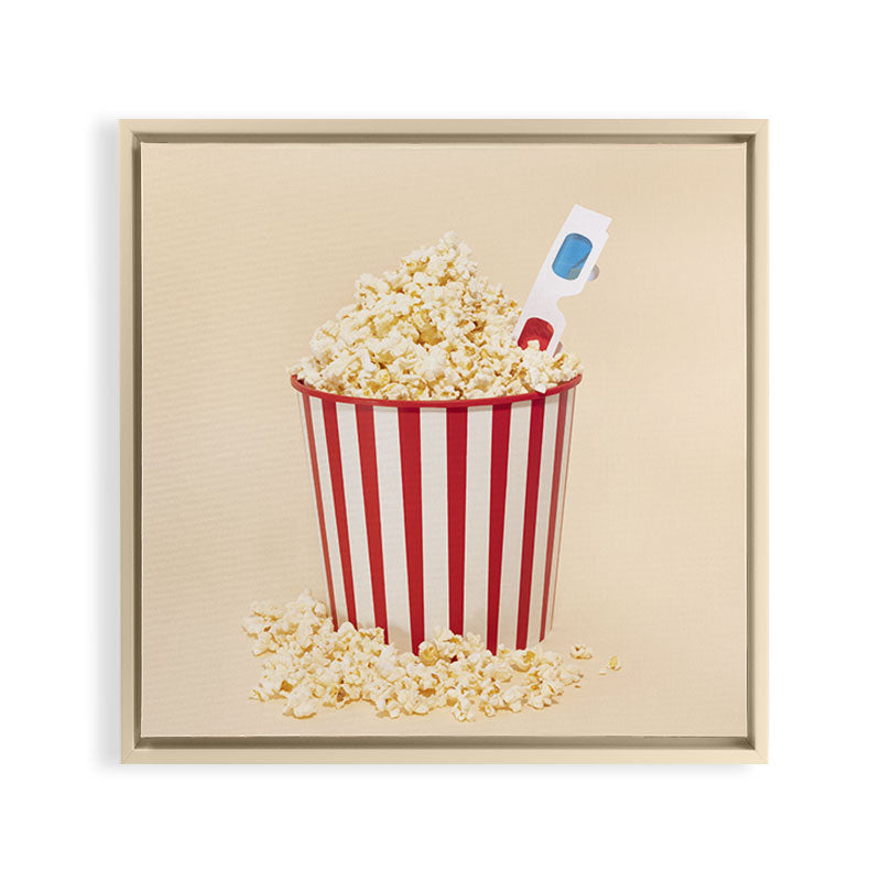 3D movie time Framed Canvas Print