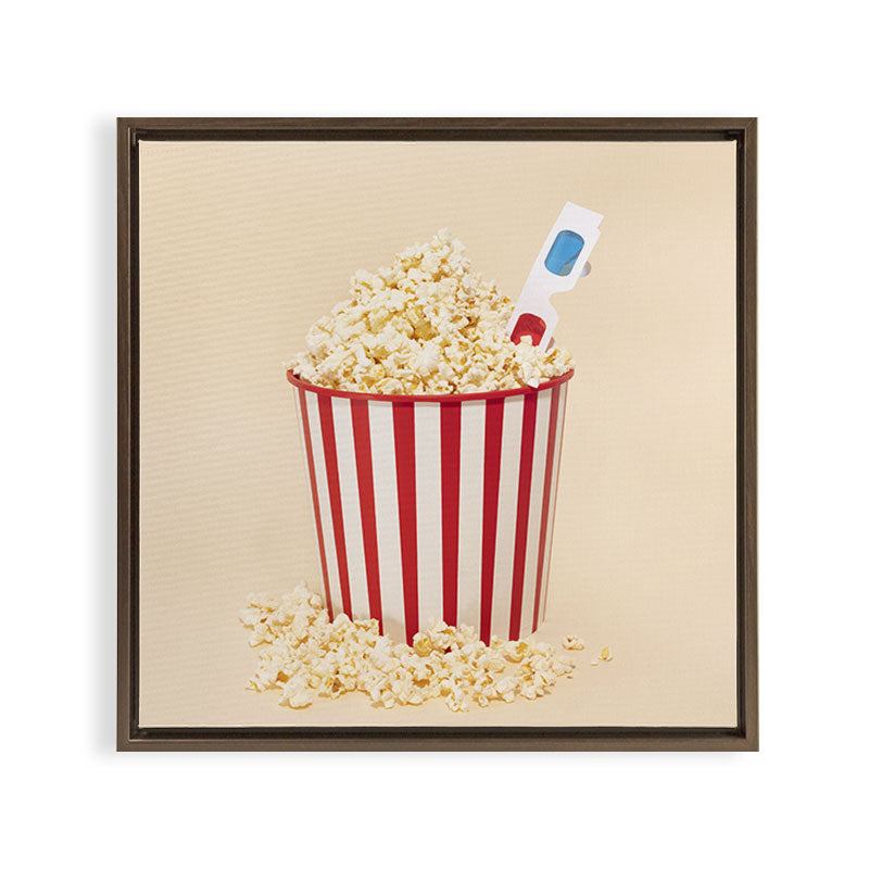 3D movie time Framed Canvas Print