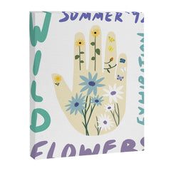 90s Wild Flowers Exhibition Poster Canvas Print