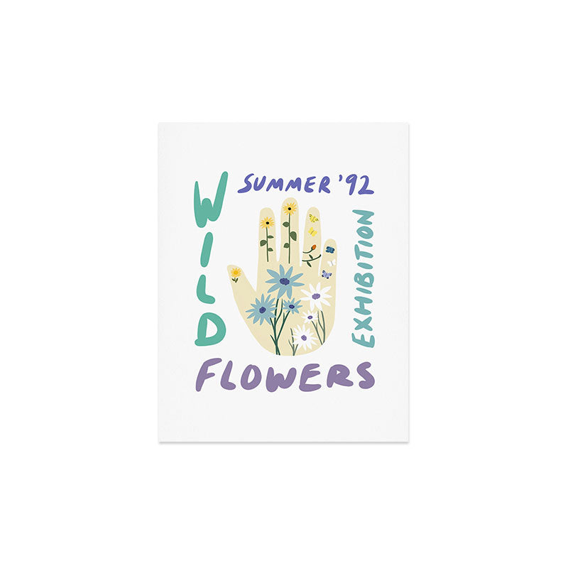 90s Wild Flowers Exhibition Poster Art Print