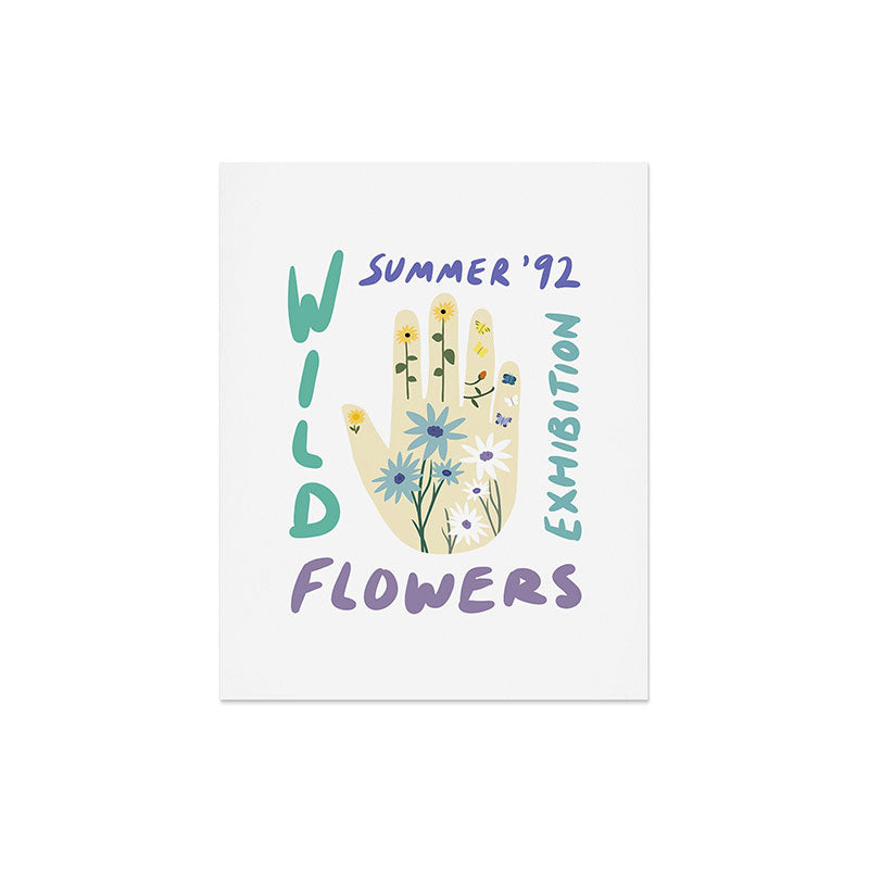 90s Wild Flowers Exhibition Poster Art Print
