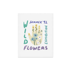 90s Wild Flowers Exhibition Poster Art Print