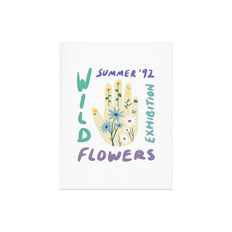 90s Wild Flowers Exhibition Poster Art Print