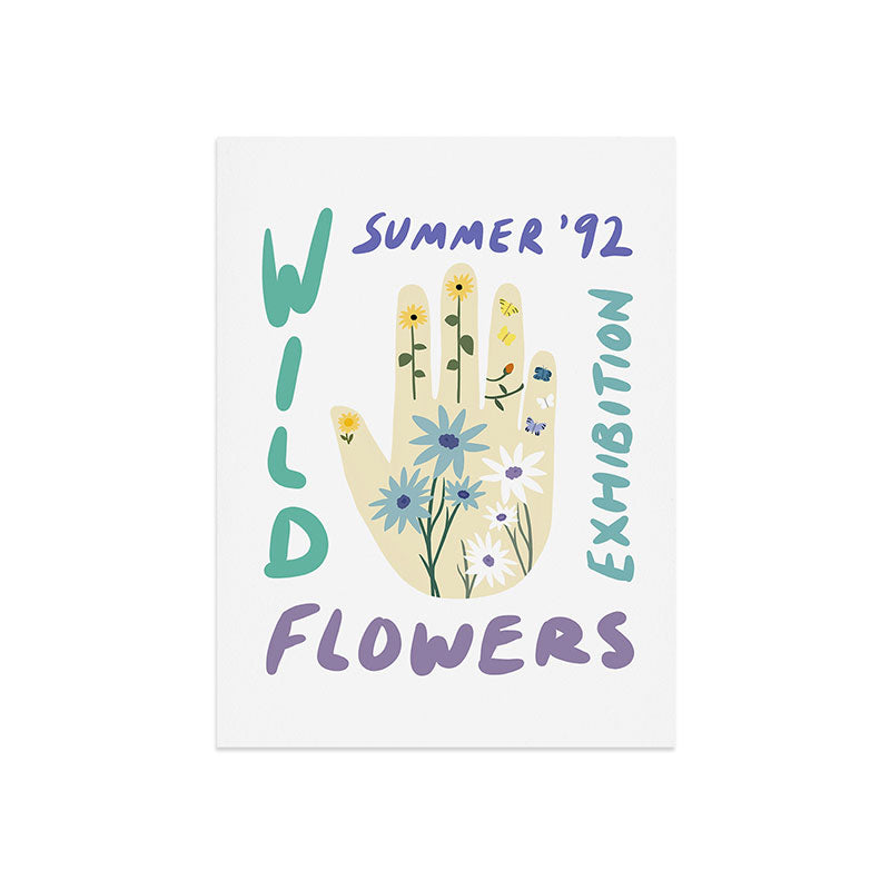 90s Wild Flowers Exhibition Poster Art Print