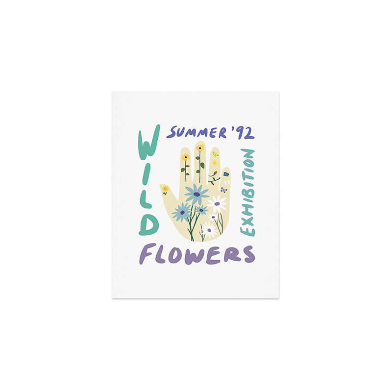 90s Wild Flowers Exhibition Poster Art Print