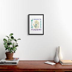 90s Wild Flowers Exhibition Poster Framed Art Print