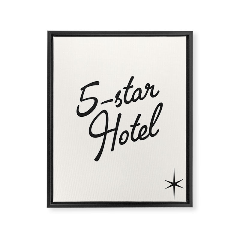 5-star hotel Framed Canvas Print