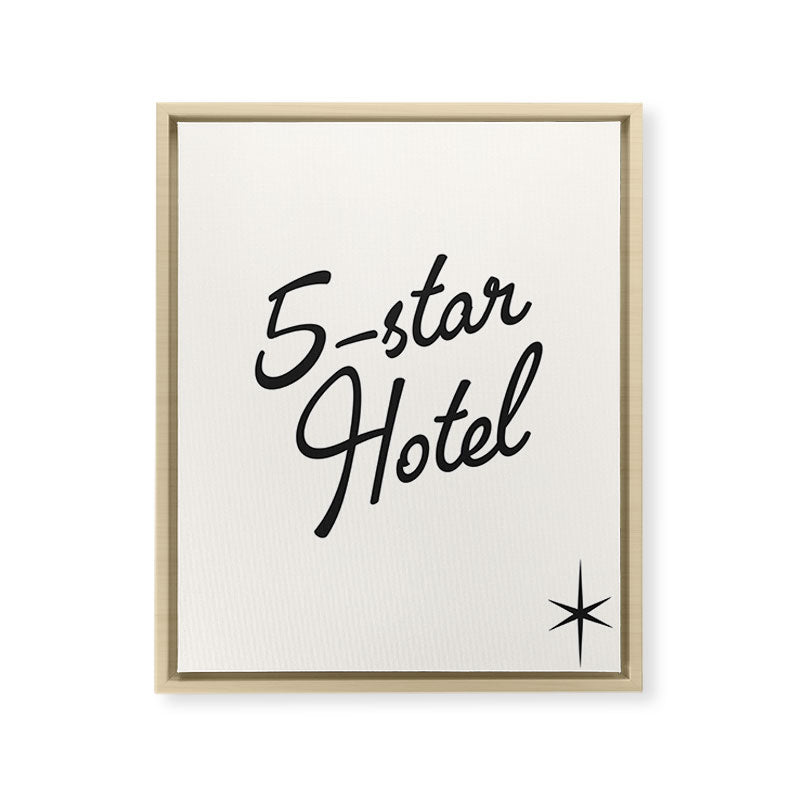 5-star hotel Framed Canvas Print