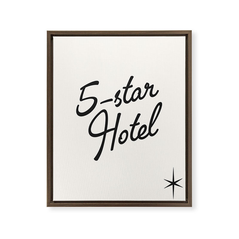 5-star hotel Framed Canvas Print
