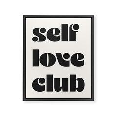 "self love club" Framed Canvas Print