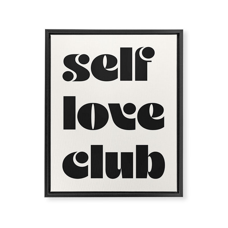 "self love club" Framed Canvas Print